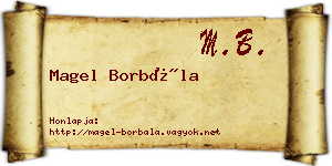 Magel Borbála névjegykártya
